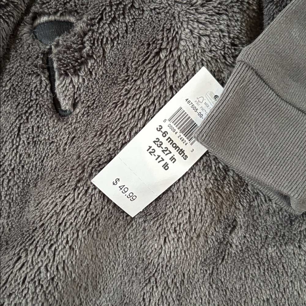 Bundle of 2 Winter Cozy Pink and Gray Baby 3-6 Months One Pieces - Picture 4 of 4